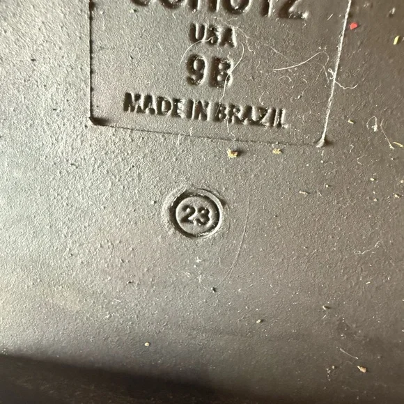 SCHUTZ Cream Croc-Embossed Combat Boots with stud detail - Picture 8 of 9